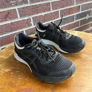 Asics Black and White Athletic Shoes